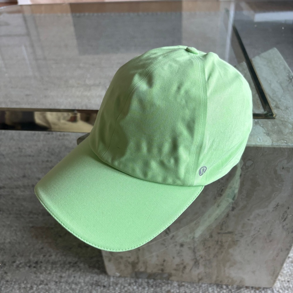 Lululemon Ball Cap Unisex OS Lime Green Excellent Reflective Logo Hat